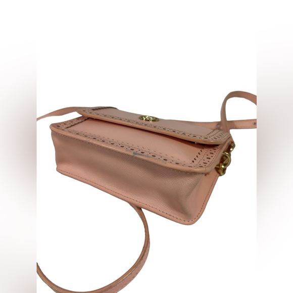Genuine Tory Burch leather Robinson mini Spectator crossbody bag shell pink - Picture 6 of 13